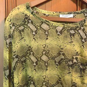 Sheer silk Equipment snakeskin top